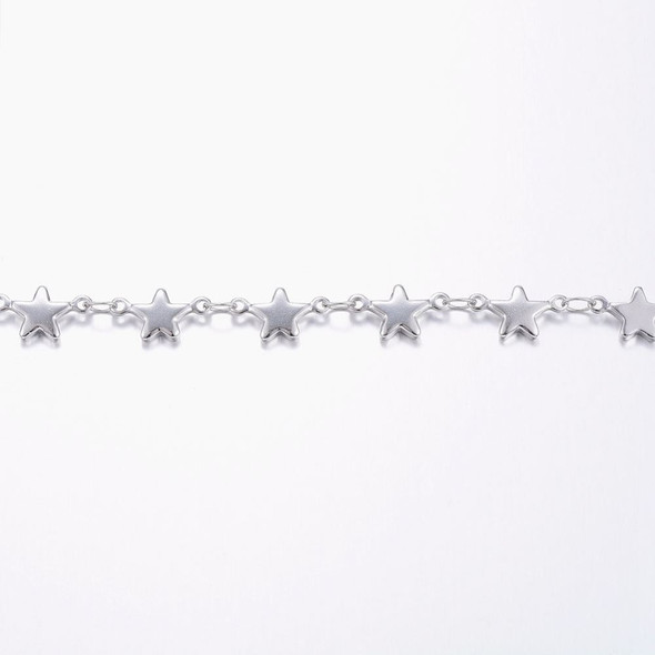 Stainless Steel Chain, 11x6mm, Star Link, 3.3 ft.