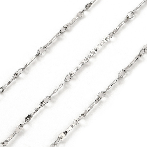 Stainless Steel Chain, 10x1mm, Bar Link, 3.3 ft.