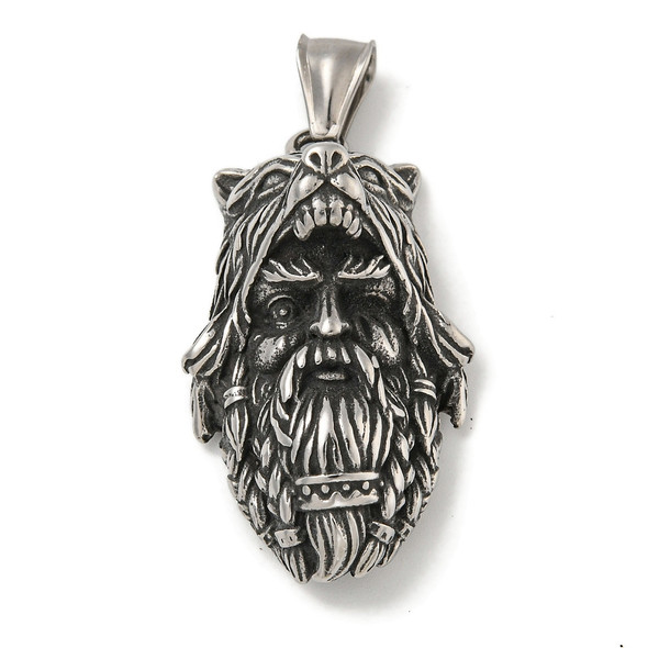 Viking Pendant, Stainless Steel, 41x24x17mm