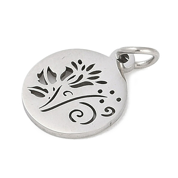 Stainless Steel, Cutout, Flower, 14x12mm, 5 PCS