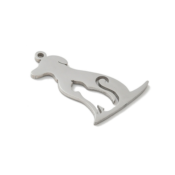 Stainless Steel, Cutout, Dog & Cat, 26x20mm, 3 PCS