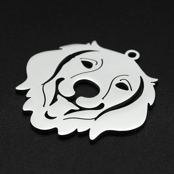 Stainless Steel, Cutout, Dog, 32x31mm, 2 PCS
