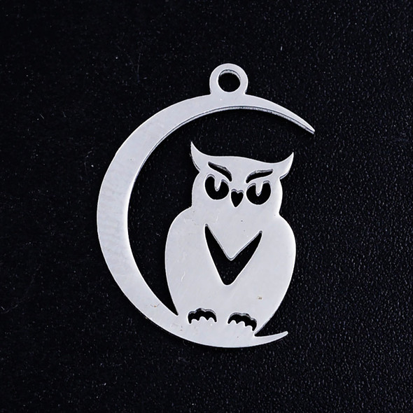 Stainless Steel, Cutout, Owl, 20x14mm, 2 PCS