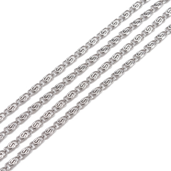 Stainless Steel Chain, Lumachina, 4x1.5mm, 16 ft.