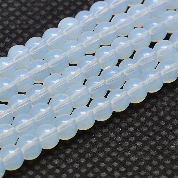 Opalite, Glass, Smooth Round, One 4mm Strand