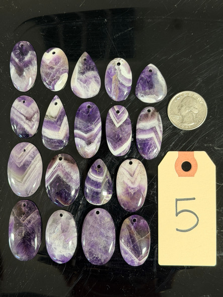 Amethyst, Chevron, Pendants, Pick Lot You Like, 100 Grams