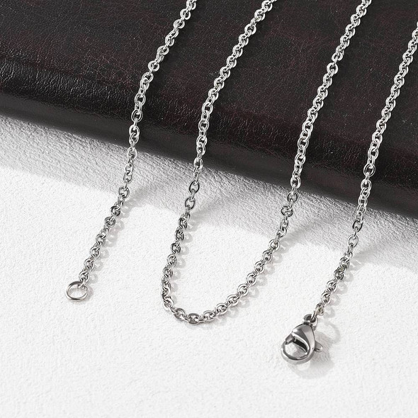 Stainless Steel Chain Necklace, 2mm, Cable Chain, 24 in.