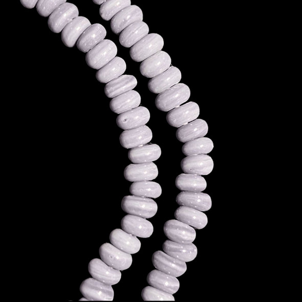 Indonesian Java Glass, Recycled, Donut, Purple, 6x4mm, 24in Strand