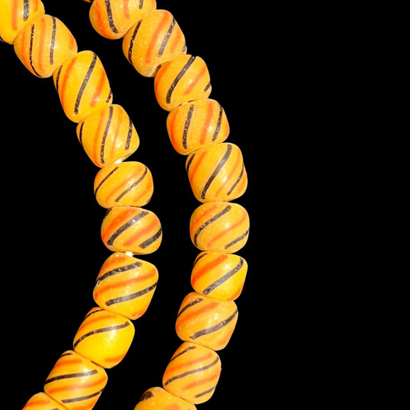 Indonesian Java Glass, Gooseberry, Yellow, 8mm, 24in Strand