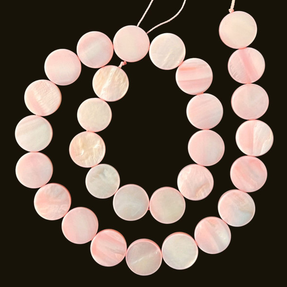 Shell, Pink, Dyed, One 14mm Strand