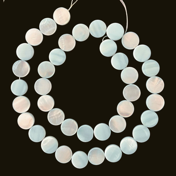 Shell, Blue, Dyed, One 10mm Strand