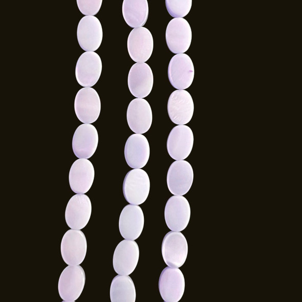 Shell, Smooth Oval, Light Purple, Dyed, 7x5mm
