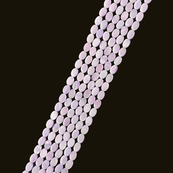 Shell, Smooth Oval, Light Purple, Dyed, 7x5mm