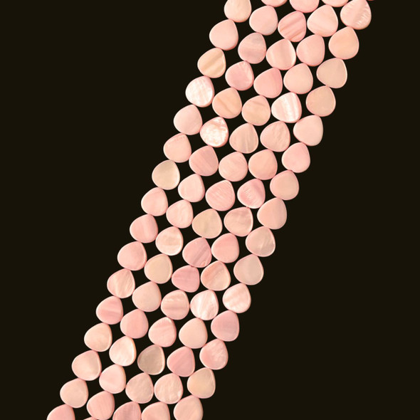 Shell, Smooth Drop, Pink, Dyed, 12mm