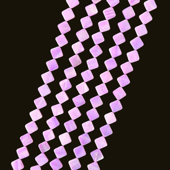 Shell, Smooth Rhombus, Purple, Dyed, 12mm