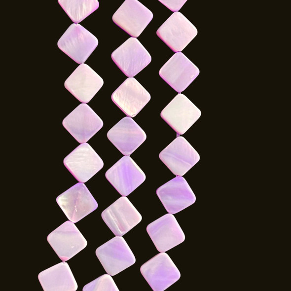 Shell, Smooth Rhombus, Purple, Dyed, 12mm