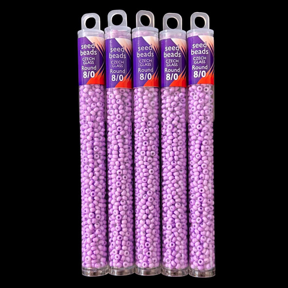 Seed Beads, 8/0 Czech, Round, Amethyst SOLGEL, 22 gram Tube