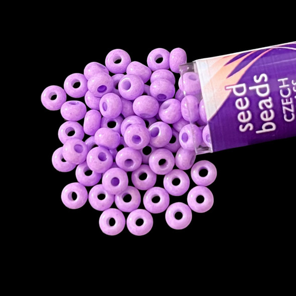 Seed Beads, 6/0 Czech, Round, Amethyst SOL GEL, 20 gram Tube