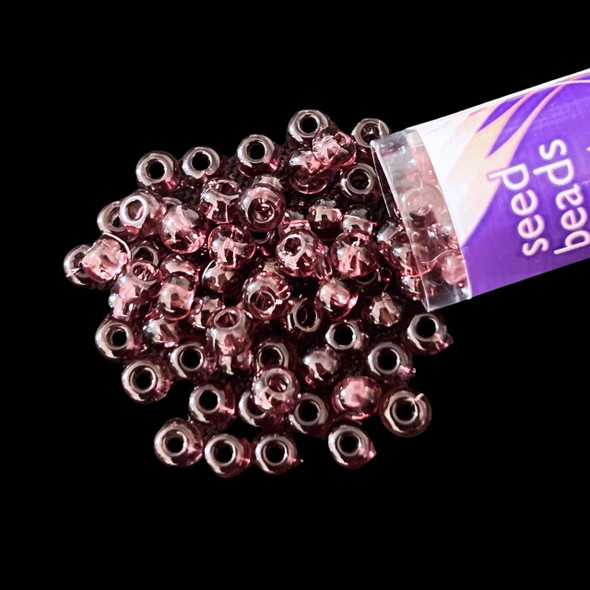 Seed Beads, 6/0 Czech, Round, Amethyst, 20 gram Tube