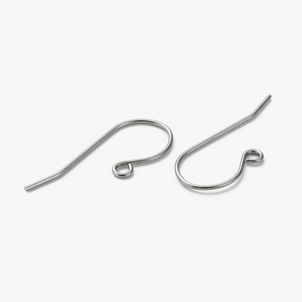 Ear Wires, 28mm, 20 gauge, Stainless Steel, 100 PCS