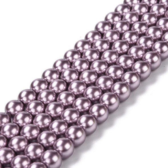 Glass Pearls, Dark Thistle, 8mm, One 15in Strand