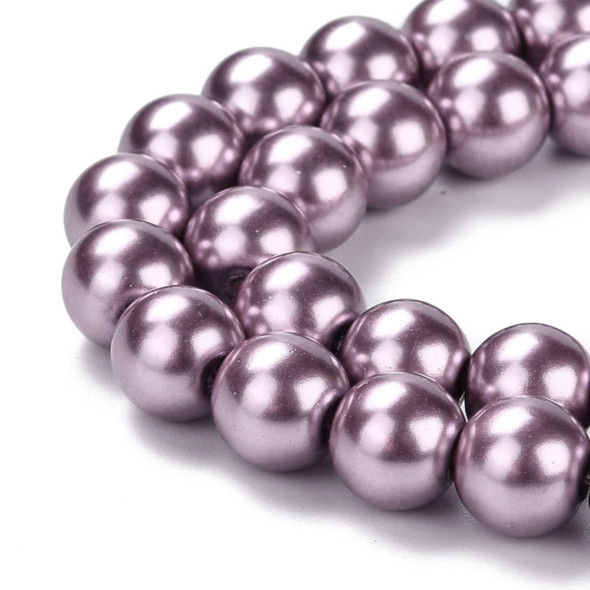 Glass Pearls, Dark Thistle, 8mm, One 15in Strand