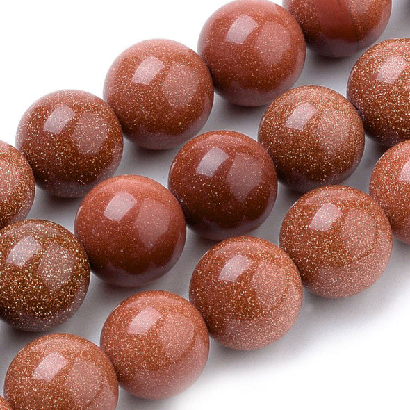 Goldstone, Glass, Smooth Round