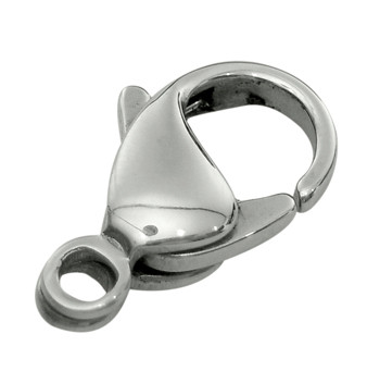 Lobster Claw Clasp, 19x12mm, 316 Stainless Steel, 4 PCS