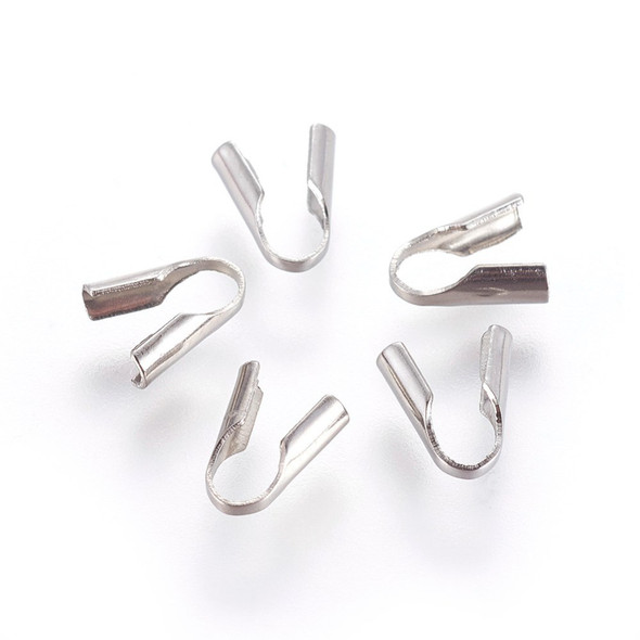 Stainless Steel, Cord Ends, 7x6mm, 2.5mm Inner Diameter, 30 PCS