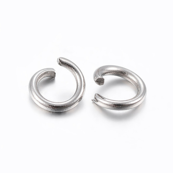 Open Jump Ring, 8mm, 20 Gauge, Stainless Steel, approx. 100 PCS