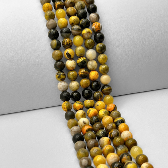 Bumble Bee, "Jasper", Natural, Smooth Round
