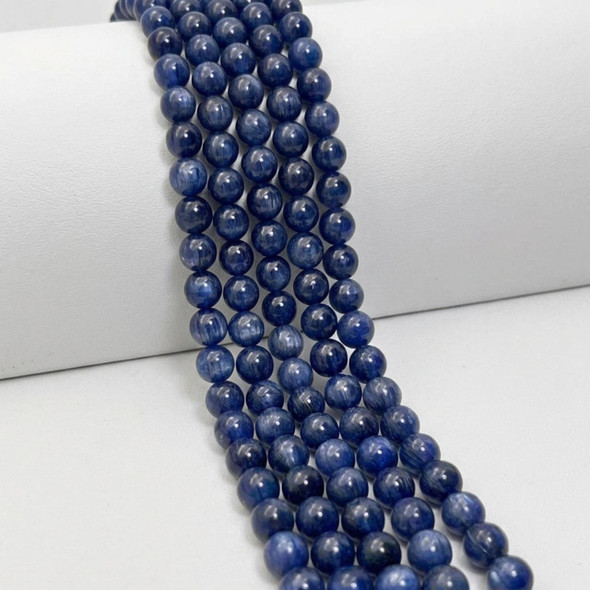 Kyanite, Blue, Stabilized, Top Quality, Smooth Round, 8mm