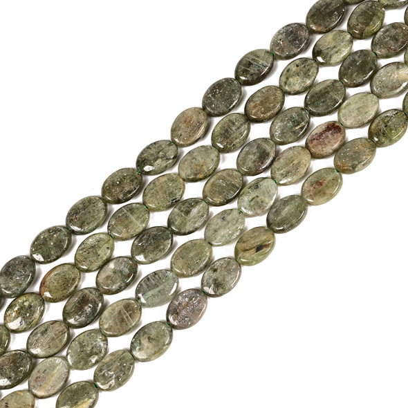 Kyanite, Green, Stabilized, Smooth Oval, 10x14mm