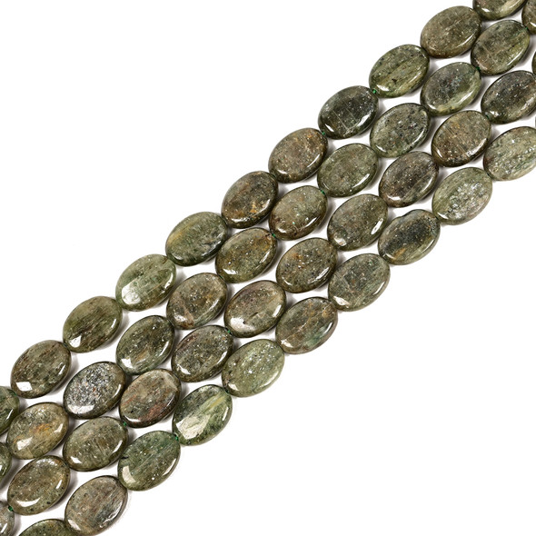 Kyanite, Green, Stabilized, Smooth Oval, 13x18mm
