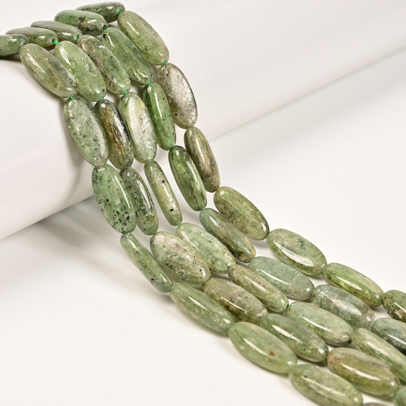 Kyanite, Green, Stabilized, Smooth Oval, 8x18mm