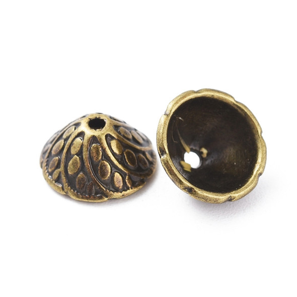 Bead Cap, Swirl, 11x5mm, Antique Bronze Plated, Metal Alloy, approx. 50 PCS