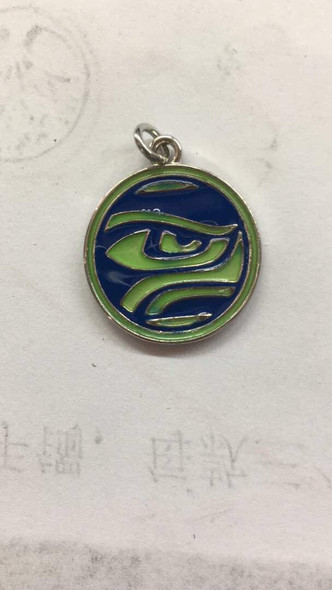 Glow In Dark Hawk Eye, 22mm Round, Blue & Green, 10 PCS