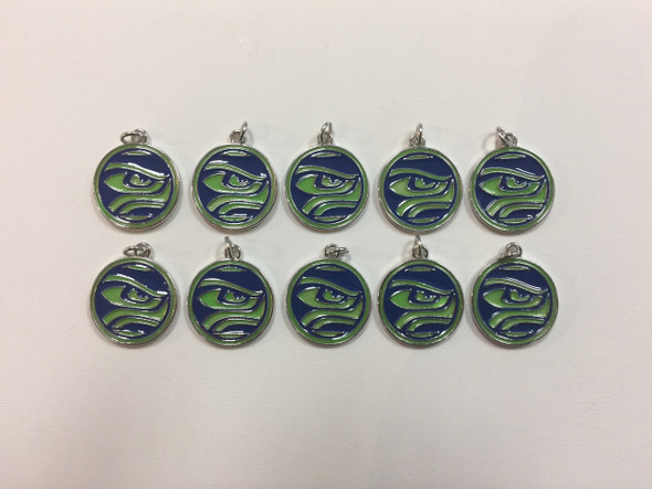 Glow In Dark Hawk Eye, 22mm Round, Blue & Green, 10 PCS