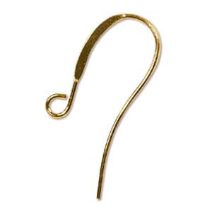 Ear Wire Hook, 26mm, Gold Plated, approx. 144 PCS