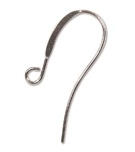 Ear Wire Hook, 26mm, Silver Plated, approx. 144 PCS