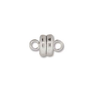 Magnetic Clasp, 6mm, Silver Plated, 12 PCS