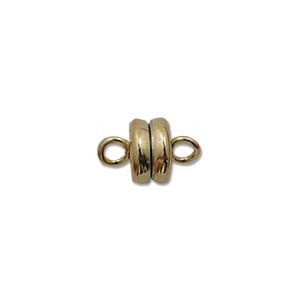 Magnetic Clasp, 6mm, Gold Plated, 12 PCS