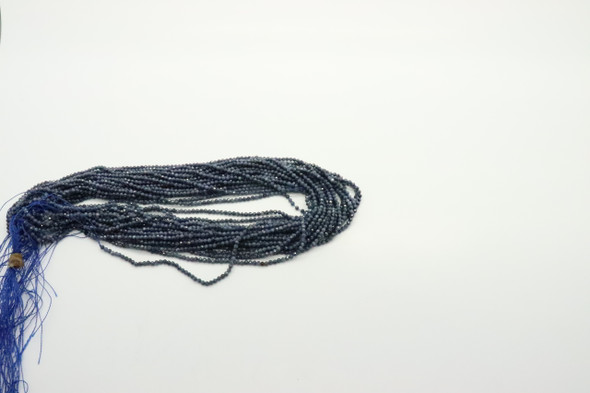 Sapphire, Natural, Faceted Round, 2mm, One Strand