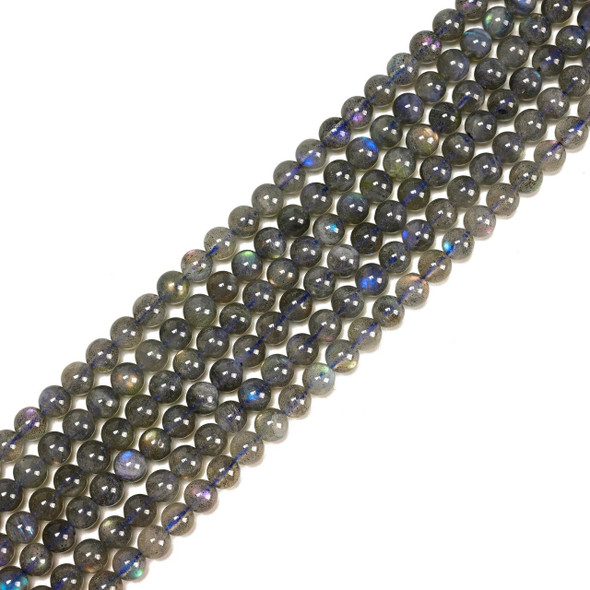 Labradorite, Natural, Smooth Round, 8mm