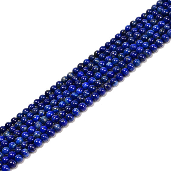 Lapis, Natural, Smooth Round 6mm