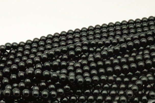 Tourmaline, Black, Natural, Smooth Round