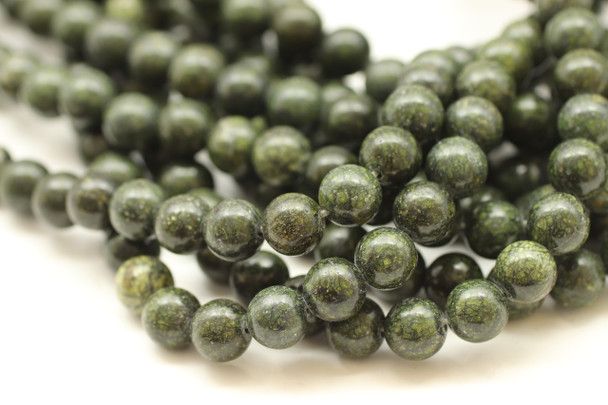 Green Vein Jasper, Natural, Smooth Round