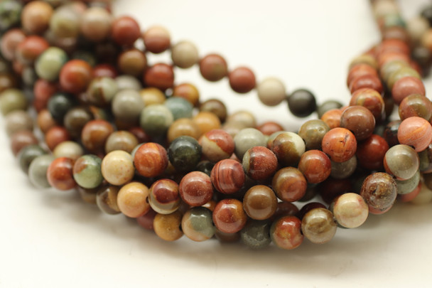 Polychrome Jasper, Natural,  Smooth Round