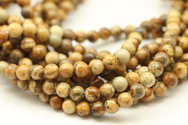 Jasper, Picture, Natural, Smooth Round