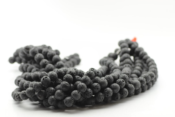 Lava, Black, Dyed 10mm Round